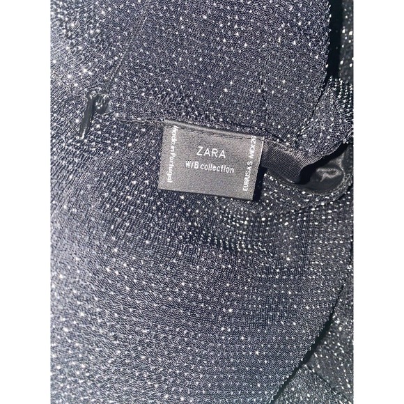 Zara |‎ W&B Collection Glitter Cocktail ALine Sleeve Dress Size Small - Picture 4 of 5